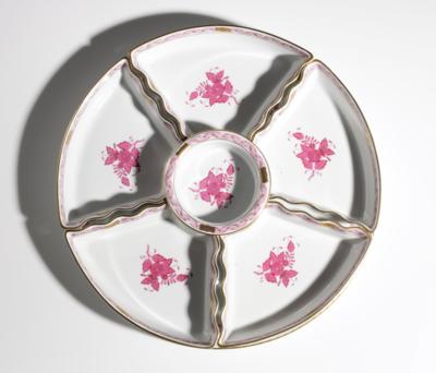 Hors d'oeuvre Platte mit 6 Schalen, Porzellanmanufaktur Herend, Ungarn - Antiques, art and jewellery