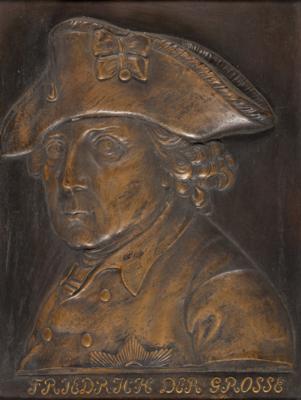 Portraitrelief von Friedrich II. König von Preußen, - Arte, antiquariato e gioielli