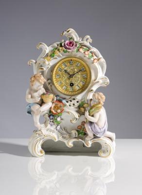 Porzellanuhr, Fa. Schierholz, Mitte 20. Jahrhundert - Arte, antiquariato e gioielli