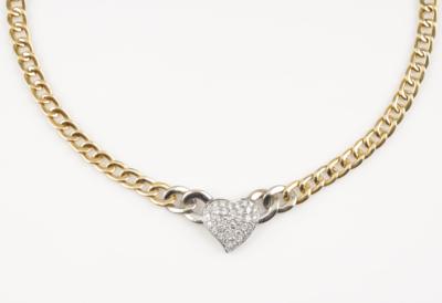 Brillant Collier, zus. ca. 1,30 ct - Klenoty a Hodinky