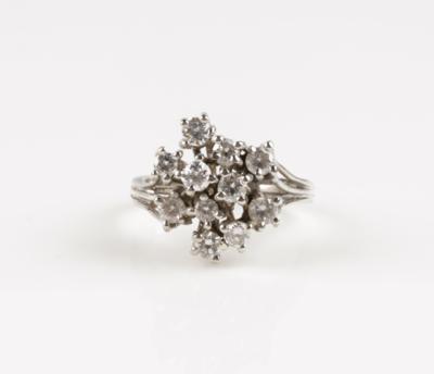 Brillantring zus. ca. 0,90 ct - Klenoty a Hodinky