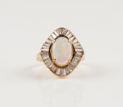 Diamant Opal Ring - Klenoty a Hodinky