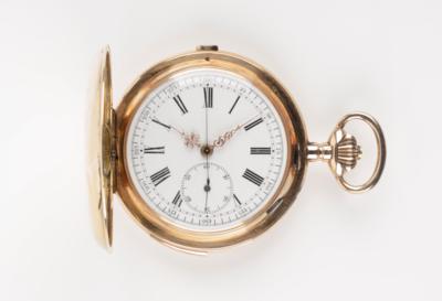 Taschenuhr Chronograph, Viertelstundenschlagwerk - Schmuck & Uhren