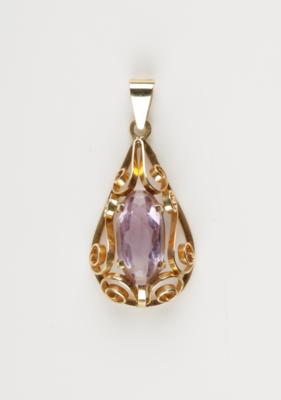 Amethyst Schnörckel Anhänger - Schmuck & Uhren