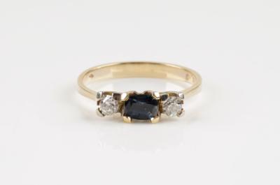 Diamant Saphir Ring - Klenoty a Hodinky