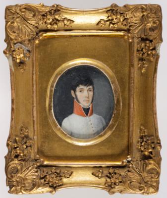 Biedermeier Portraitminiatur eines Offiziers, Österreich, um 1810/20 - Paintings
