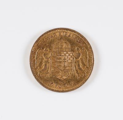Goldmünze 10 Kronen, Ungarn - Umění, starožitnosti, šperky