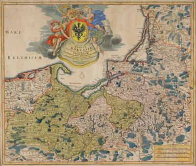 Landkarte von Preussen, Johann Baptist Homann (1664-1724), Nürnberg, 1701 - Arte, antiquariato e gioielli