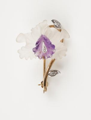 Brillant Brosche Orchidee - Schmuck & Uhren