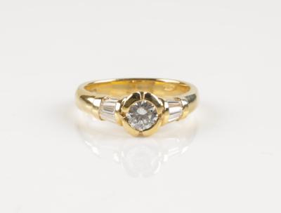 Brillant Diamantring, zus. 1,0 ct - Klenoty a Hodinky