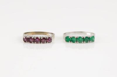Ringset Rubin  &  Smaragd - Jewellery and watches