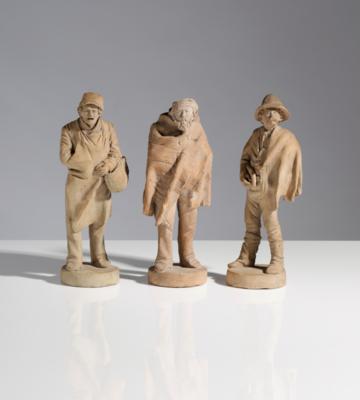 Drei Terraccotta Charakterfiguren, wohl Ende 19. Jahrhundert - Arte, antiquariato, mobili e tecnologia
