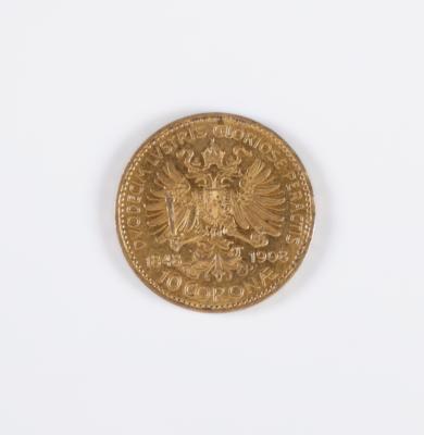Goldmünze 10 Kronen Kaiser Franz Josef I. - Umění, starožitnosti, nábytek a technika