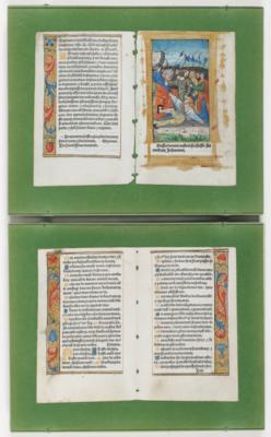 Mittelalterliche Buchmalerei "Verrat Christi", 15. Jahrhundert - Umění, starožitnosti, nábytek a technika