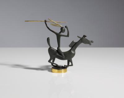 Native American zu Pferd, Werkstätte Hagenauer, Wien, um 1950 - Kunst & Antiquitäten