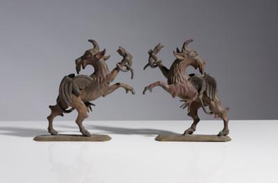 Paar Teufel Figuren, wohl Gröden, 19. Jahrhundert - Art, antiques, furniture and technology