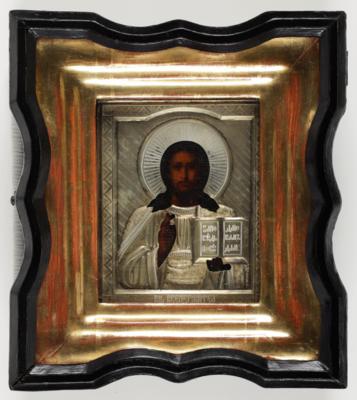 Russische Ikone "Christus Pantokrator", um 1900 - Art, antiques, furniture and technology