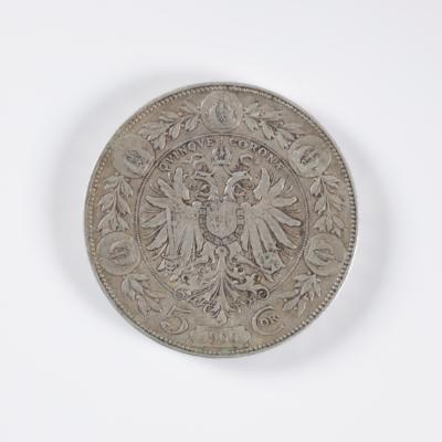 Silbermünze 5 Kronen Franz Josef I. 1900 - Kunst & Antiquitäten