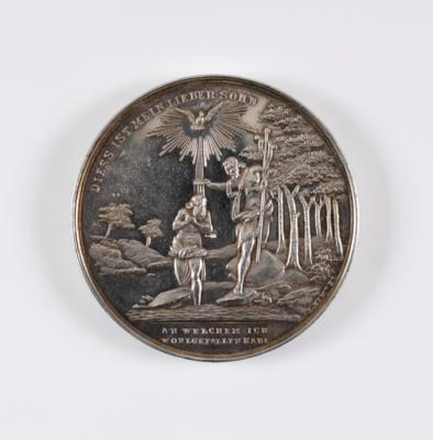 Taufmedaille um 1900 - Umění, starožitnosti, nábytek a technika