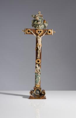 Tischstandkruzifix, Alpenländisch, Ende 18. Jahrhundert - Arte, antiquariato, mobili e tecnologia