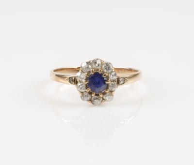 Diamant Saphir Ring um 1900 - Jewellery and watches