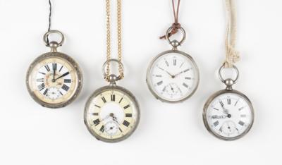4 Schlüssel Taschenuhren - Jewellery and watches