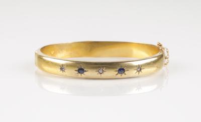 Altschliffdiamant Saphir Armreif um 1900 - Jewellery and watches