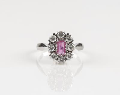 Brillant Rubin Ring zus. ca. 0,80 ct - Schmuck & Uhren