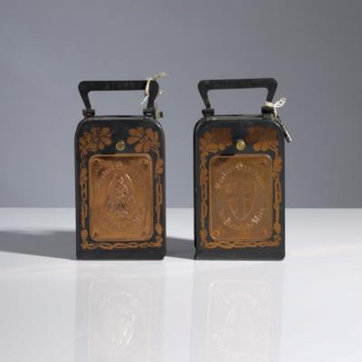 Zwei Wiener Spardosen, Fa. Cloeter, um 1900 - Antiques, art and jewellery