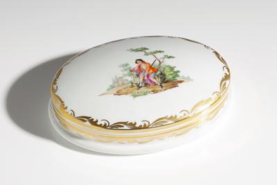 Ovale Deckeldose, Wiener Porzellanmanufaktur Augarten, 2. Hälfte 20. Jahrhundert - Arte, antiquariato e gioielli