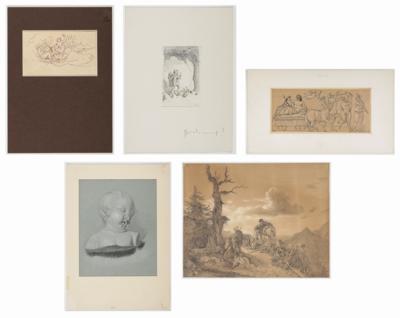 5 Zeichnungen des 18. und 19. Jahrhunderts - Obrazy