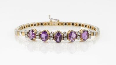Brillant Amethyst Armband zus- ca- 0,60 ct - Jewellery and watches