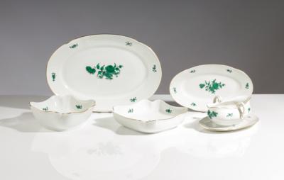 2 ovale Platten, 2 Schüsseln, Sauciere, Wiener Porzellanmanufaktur Augarten, 2. Hälfte 20. Jahrhundert - Art & Antiques