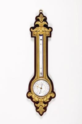 Elegantes Ormolu Thermometer  &  Barometer im Louis-XVI-Stil, Henry Dasson (1825-1896), Paris, 1889 - Arte e antiquariato