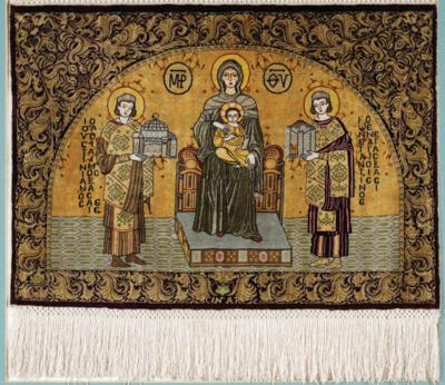 Hereke "Cinar" Seidenteppich (20 x 20), ca. 27 x 37,5 cm, Nordwestanatolien, Ende 20. Jahrhundert - Art & Antiques