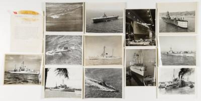 Konvolut von 12 Fotos von Schiffen der US-Navi, 1950er Jahre - Arte e antiquariato