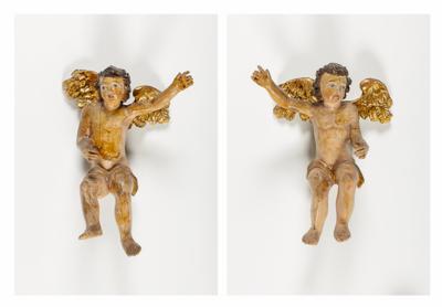 Paar geflügelte Engel, 19. Jahrhundert - Art & Antiques