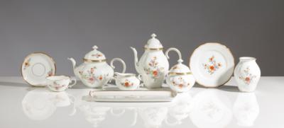 Tee- und Kaffeeservice für 5 Personen, Wiener Porzellanmanufaktur Augarten, 2. Hälfte 20. Jahrhundert - Arte e antiquariato