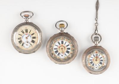 3 Taschenuhren, 1 Uhrkette - Jewellery & watches
