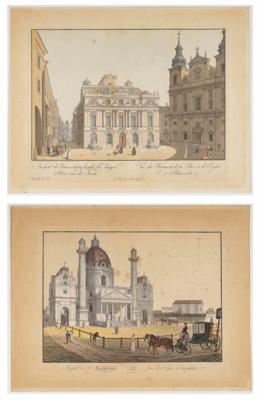 Zwei Ansichten aus Wien, nach Johann Ziegler (1749-1802) und Carl Schütz (1745-1800) - Dipinti