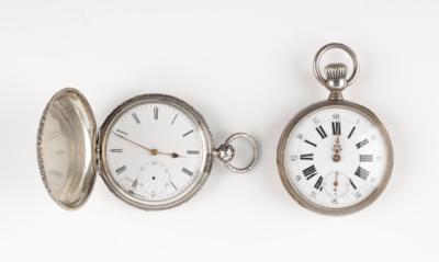 1 Schlüsseltaschenuhr, 1 Taschenuhr, England - Schmuck & Uhren