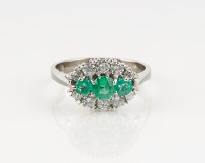 Brillant Smaragd Ring - Schmuck & Uhren