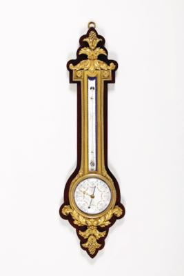 Elegantes Ormolu Thermometer  &  Barometer im Louis-XVI-Stil, Henry Dasson (1825-1896), Paris, 1889 - Kunst & Antiquitäten