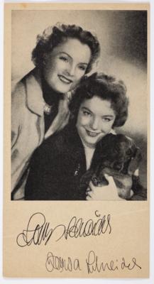 Handsignierte Autogrammkarte von Romy Schneider und Magda Schneider - Kunst & Antiquitäten