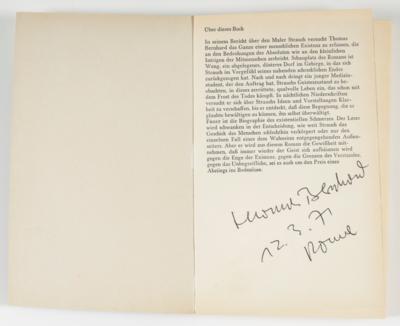 Thomas Bernhard: Frost, handsigniert, 1971 - Arte e antiquariato