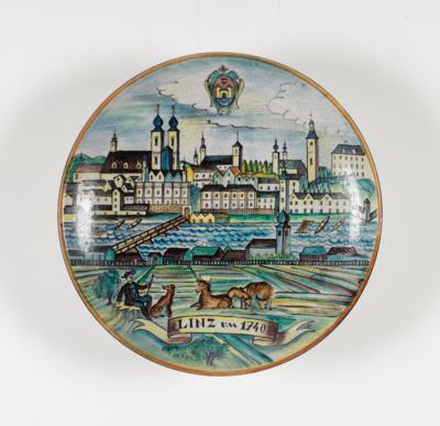 Wandteller - Schale "Linz", Schleiss Gmunden, 3. Viertel 20. Jahrhundert - Art & Antiques