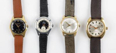 4 Vintage Armbanduhren Arsa, Edox, Laco-Sport, Solo - Jewellery & watches