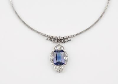 Brillant/Altschliffbrillant Collier, zus. ca. 2,70 ct - Schmuck & Uhren