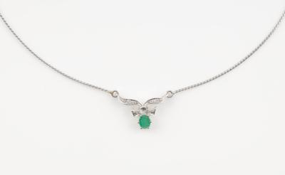 Smaragd Diamanten Collier - Gioielli & orologi