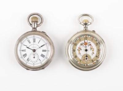 2 Taschenuhren Chronographe-Compteur Patent, Roskopf Patent - Klenoty & Hodinky